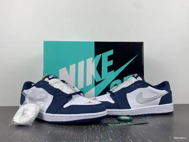 Cheap TBK Midnight SB CJ7891-400 Jordan 1 Low Navy 0406